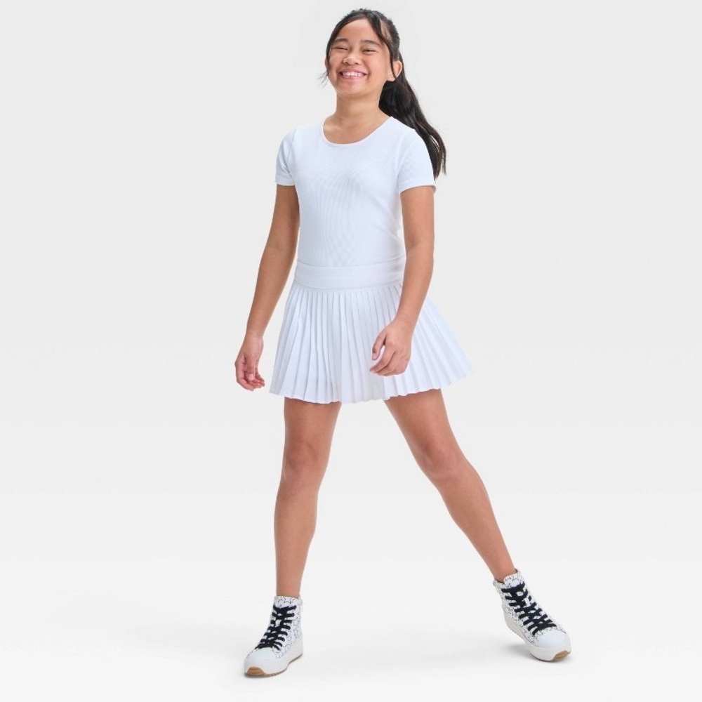Pleated Skort - All In Motion White XL: Moisture Wicking Quick Dry 4-Way Stretch - Picture 3 of 8